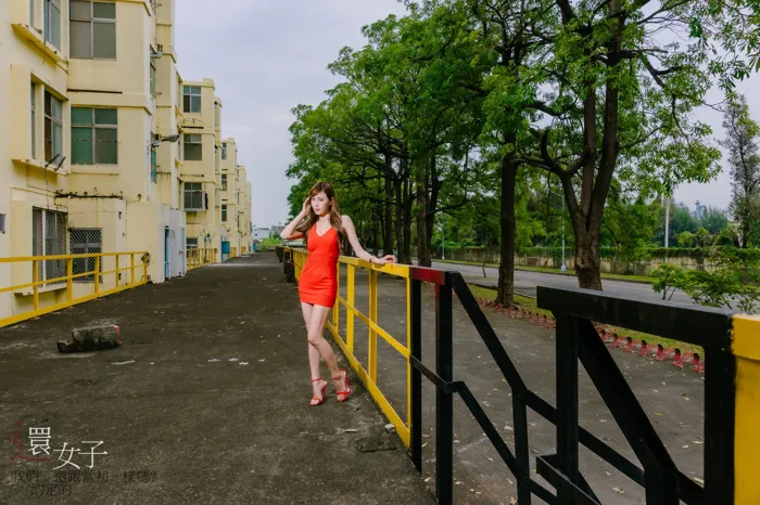 [Mzsock] NO.047 Abby red dress short skirt high heels beautiful legs outdoor shot street photography#[106P]-82