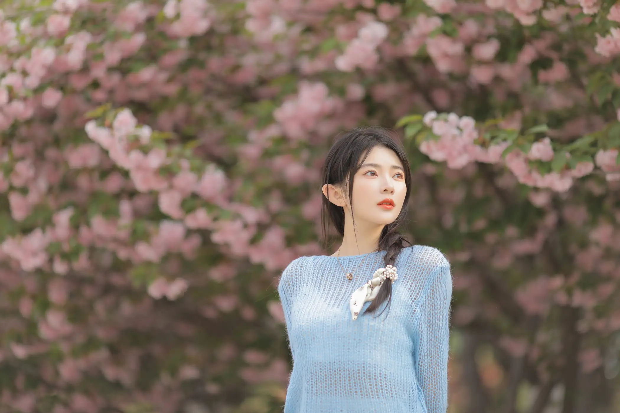 [YITUYU] 2022.06.22 Vol.1252 – Pink Blue Evening Cherry Blossoms Yang Yimo#[29P]-12